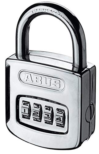 ABUS Zahlenschloss 160/50HB50 - Vorhängeschloss mit hohem Bügel und individuell einstellbarem Zahlencode - 35838 - ABUS-Sicherheitslevel 6 - Silber von ABUS