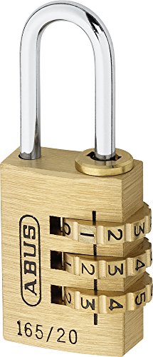 ABUS Zahlenschloss 165/20 - Vorhängeschloss aus Messing - mit individuell einstellbarem Zahlencode - Kofferschloss / Spindschloss - ABUS-Sicherheitslevel 3 von ABUS