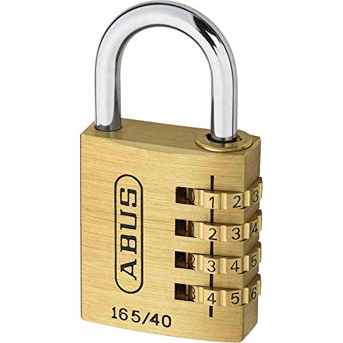 ABUS Zahlenschloss 165/40 - Vorhängeschloss aus Messing - mit individuell einstellbarem Zahlencode - Kofferschloss / Spindschloss - ABUS-Sicherheitslevel 4 von ABUS