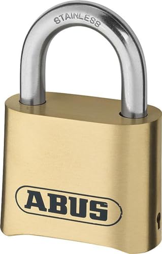 ABUS Zahlenschloss 180IB/50 - Vorhängeschloss aus Messing - wetterfest - mit individuell einstellbarem Zahlencode - ABUS-Sicherheitslevel 5 - Messingfarben von ABUS