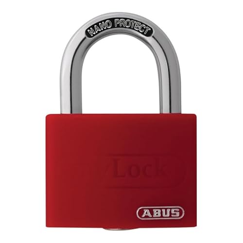 Zylindervorhangschloss T65AL/40 rot gl.Schlosskörper-B.43mm Alu.gl. von ABUS