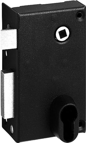 Abus FE9814202A SA V CE G Wandschloss mit Griff/Vertikalschloss mit Schlüsselschloss für externe linke Öffnung 70 x 120 mm, Schwarz von ABUS