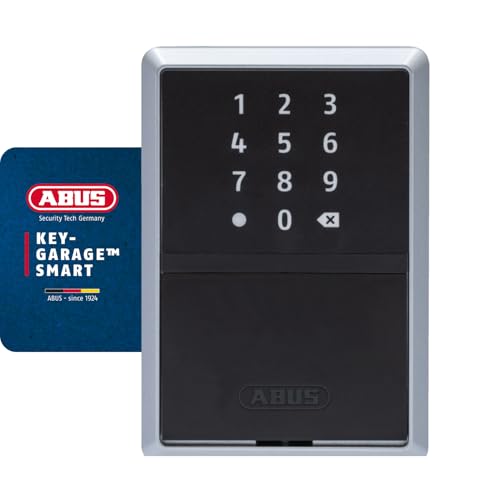 ABUS smarte Schlüsselbox KEYGARAGE One – per App mit Smartphone oder per Zahlencode bedienbar – Schlüsselkasten für 20 Schlüssel – auch ideal für Ferienwohnungen – Modell 787 zur Wandmontage, Schwarz von ABUS