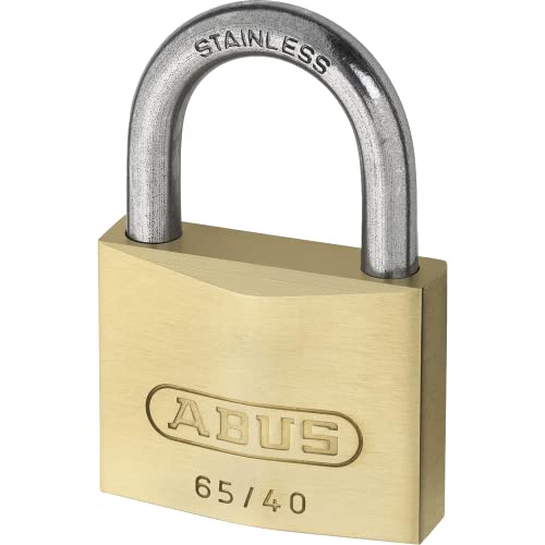 Abus - 65IB/40 40mm Messing Vorhängeschloss Edelstahl Schäkel LS 63 Carded - ... von ABUS