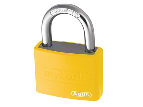 ABUS Vorhängeschloss T65AL/40 myLOCK - individuell beschreibbar - Spindschloss - massiver Aluminium-Schlosskörper - ABUS-Sicherheitslevel 5 - Gelb von ABUS