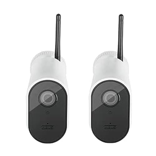 ABUS WLAN Außen-Kamera PPIC44520 - Überwachungskamera mit App, Bewegungserkennung, Objektunterscheidung, Push-Benachrichtigung, Nachtsicht, 8-GB-Speicherkarte, 1080p/Full HD, Masking, Weiß, 2er Set von ABUS
