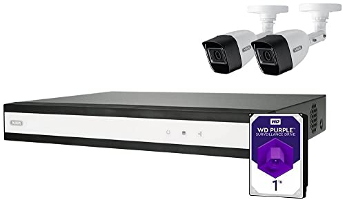SMD ABUS Videoüberwachung Komplettset mit Hybrid Videorekorder und 2 analogen Minikameras von ABUS