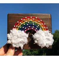 Mini Regenbogen String Kunst, Zeichen von ABUnderwoodCo2