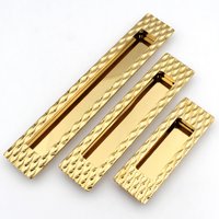 Abvin Schiebetür Verdeckte Griffe Flush Pull in Pvd Gold-Finish Schrank Kommode Möbel Schiebegriff Und Schubladengriffe - 1 Stück von ABVIN