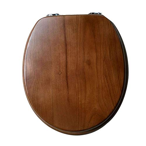 WC-Sitz aus Holz mit Absenkautomatik, passt Immer, rutscht Nicht, Toilettensitzabdeckung aus massiver Eiche mit verstellbarem Scharnier, rutschfest, antibakteriell für Familienbadezimmer (Co WC-Sitz aus Holz mit Absenkautomatik, passt Immer, rutscht Nicht, Toilettensitzabdeckung aus massiver Eiche mit verstellbarem Scharnier, rutschfest, antibakteriell für Familienbadezimmer (Co von ABWYB