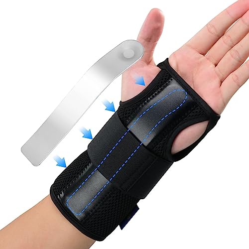 ABYON Handgelenk Bandage für Linke und Rechte Hand, Verstellbare Handgelenkstütze für Männer und Frauen Karpaltunnelsyndrom, Arthritis, Sehnenentzündung, Verstauchung (Schwarz, S/M) von ABYON