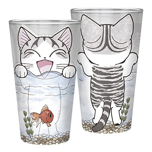 ABYSTYLE Chi's Sweet Home Trinkglas mit Katzenmotiv, ca. 400 ml, 1 Stück Inklusive 1 Glas von ABYSTYLE