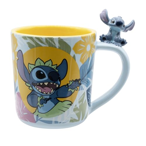 ABYSTYLE Disney Lilo & Stitch Hawaiian Stitch 3D-Keramiktasse für Kaffee und Tee, 460 ml von ABYSTYLE