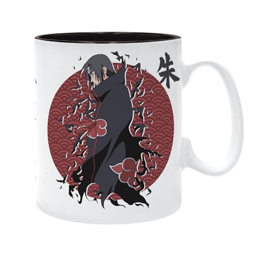 ABYSTYLE Naruto Itachi Uchiwa Keramiktasse für Kaffee und Tee, 460 ml, Naruto-Geschenke, Naruto-Geschenke von ABYSTYLE