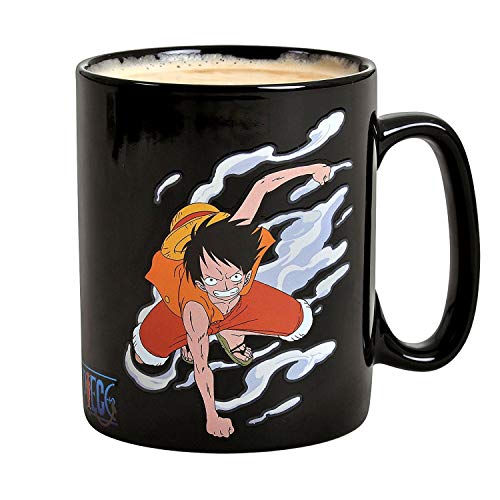 Abystyle Abysse Corp_ABYMUG404 One Piece Tasse mit Farbwechsel, 460 ml, Rufy und Ace von ABYSTYLE