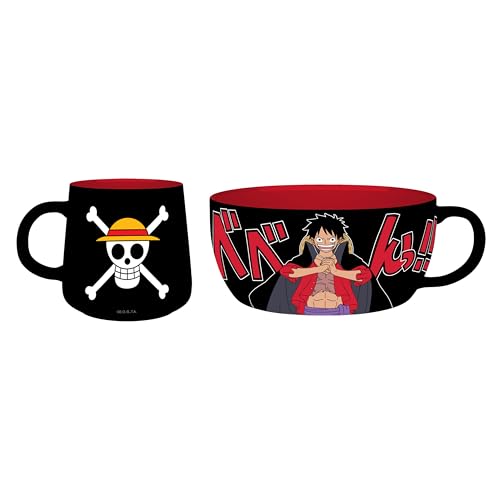 ABYSTYLE - One Piece - Luffy Ruffy XXL Kaffeebecher + Müslischale 2er Set - Strohhutbande Logo - Geschenkbox - Hochwertiger Kunststoff - Tasse, Schale - 1190 ml - Zuhause - Anime ABYSTYLE - One Piece - Luffy Ruffy XXL Kaffeebecher + Müslischale 2er Set - Strohhutbande Logo - Geschenkbox - Hochwertiger Kunststoff - Tasse, Schale - 1190 ml - Zuhause - Anime von ABYSTYLE