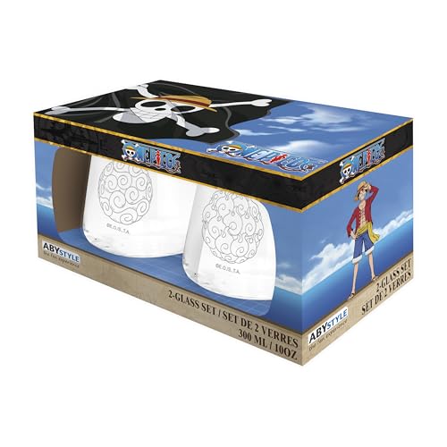 ABYSTYLE - One Piece Set mit 2 Gläsern Dämonenfrucht von ABYSTYLE