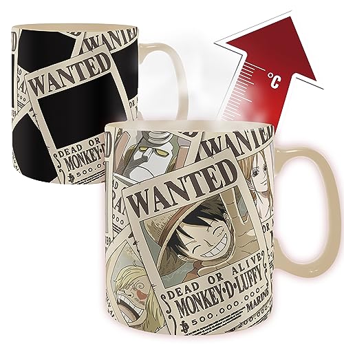 ABYSTYLE One Piece Straw Hat Crew Magic Heat Change Ceramic Coffee Tea Mug 473.6 g & Absorbent Coaster Gift Set Anime Manga Drinkware 2 Pcs ABYSTYLE One Piece Straw Hat Crew Magic Heat Change Ceramic Coffee Tea Mug 473.6 g & Absorbent Coaster Gift Set Anime Manga Drinkware 2 Pcs von ABYSTYLE