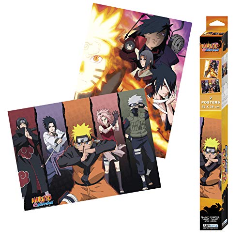 ABYSTYLE - Naruto Shippuden - Set 2 Chibi Posters - Gruppen (52x38) von ABYSTYLE