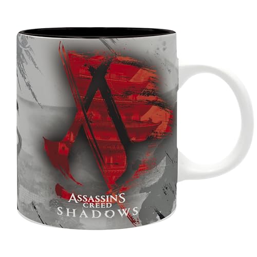 Assassin's Creed Shadows - Crest Unisex Tasse schwarz/rot/grau Keramik Fan-Merch, Gaming Assassin's Creed Shadows - Crest Unisex Tasse schwarz/rot/grau Keramik Fan-Merch, Gaming von ABYSTYLE