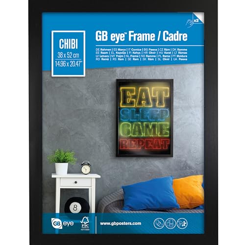 GB Eye FMCBA1BK Bilderrahmen, Chibi, 52 x 38 cm, Schwarz von ABYSTYLE