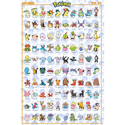GB eye FP4974 Pokémon Johto Englisches Maxi-Poster 61 x 91,5 cm von ABYSTYLE