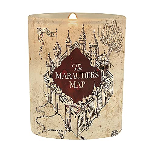 Harry Potter Kerze Marauder's Map beige/rot, aus Wachs/Glas, in Geschenkverpackung. von ABYSTYLE