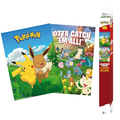 Pokemon Poster Set 2 Chibi Poster, Merhfarbig von ABYSTYLE