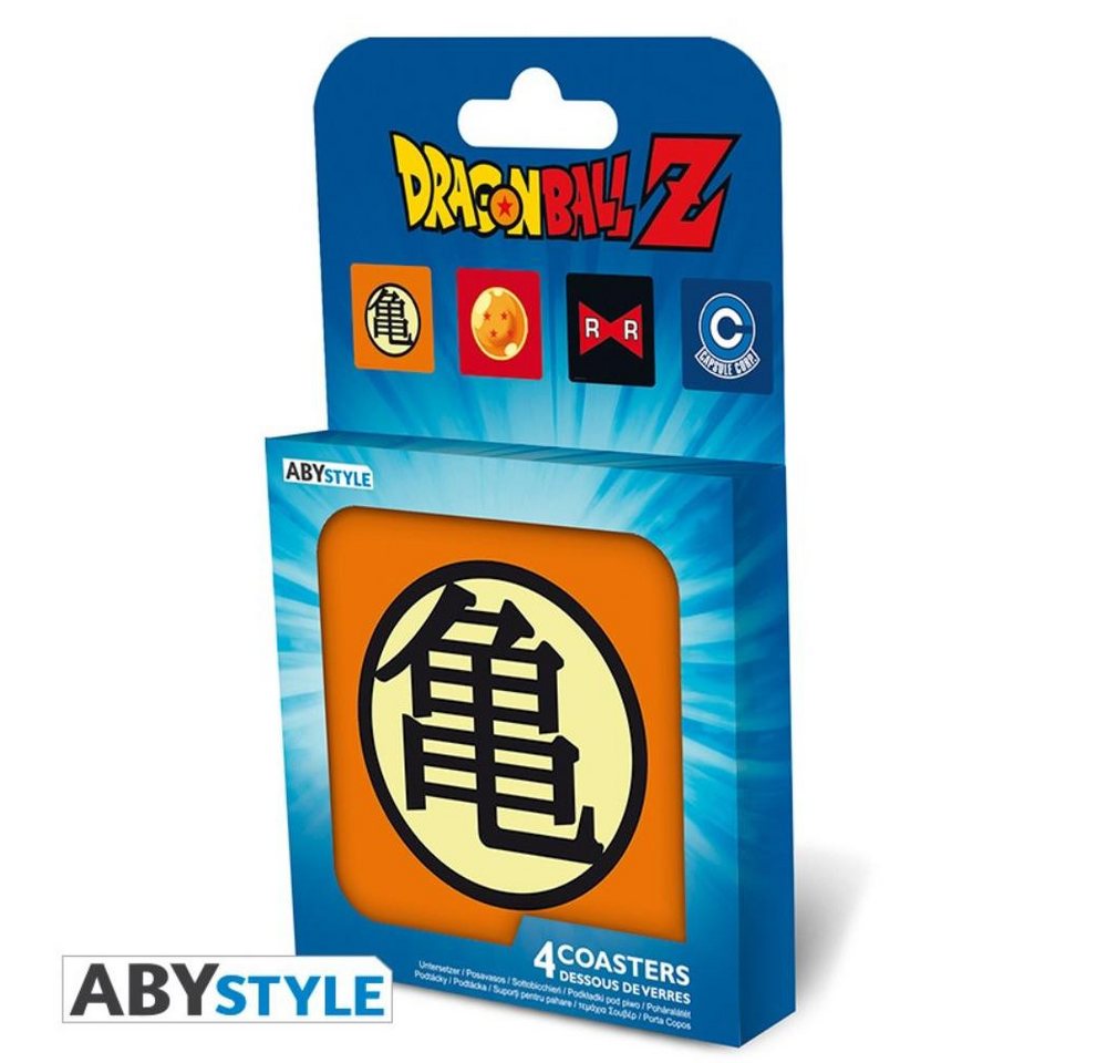 ABYstyle Becheruntersetzer DRAGON BALL - Set 4 Coasters "Symbols" von ABYstyle