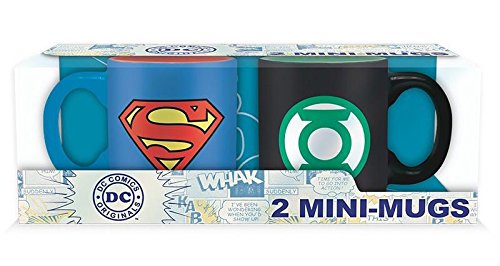 ABYstyle - DC COMICS - Set 2 Mini-Tassen - 110 ml - Superman und Green Lantern von ABYSTYLE