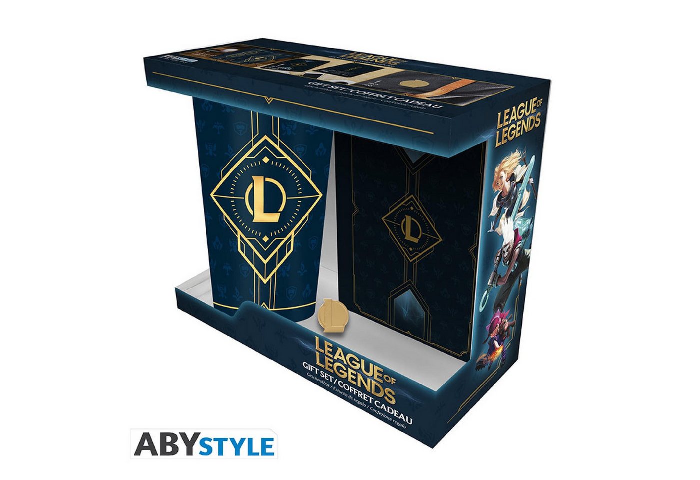 ABYstyle Glas LEAGUE OF LEGENDS - Pck XXL glass + Pin + Notebook Hextech logo ABYstyle Glas LEAGUE OF LEGENDS - Pck XXL glass + Pin + Notebook Hextech logo von ABYstyle
