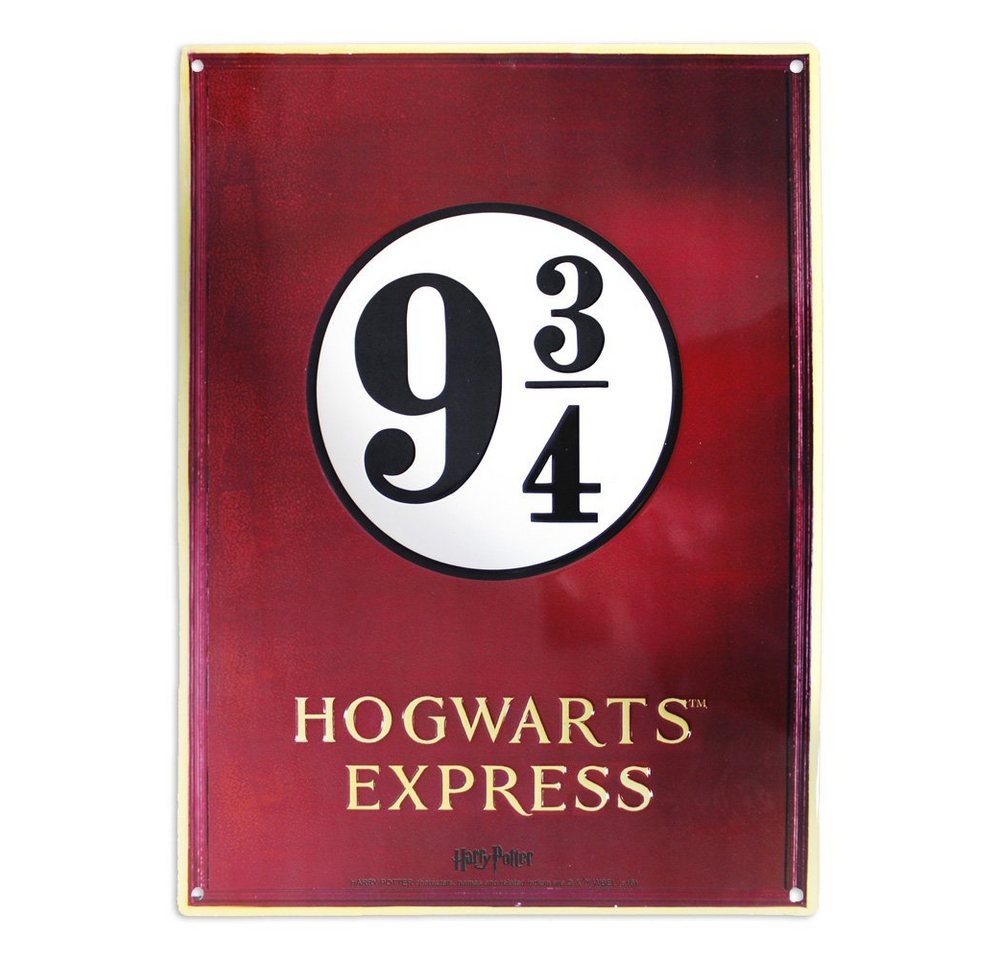 ABYstyle Metallschild Gleis 9 3/4 Hogwarts Express Blechschild - Harry Potter von ABYstyle