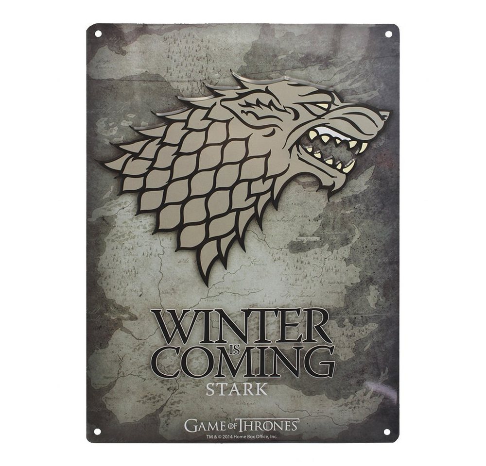 ABYstyle Metallschild Stark Winter Is Coming Blechschild - Game of Thrones von ABYstyle