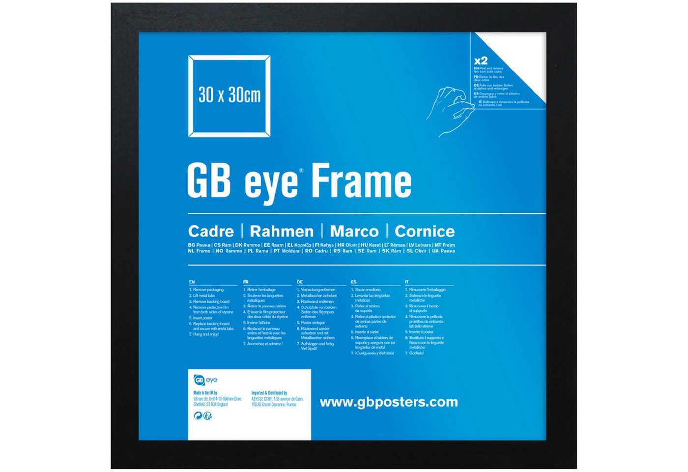 ABYstyle Poster GBEYE - MDF Black Frame - 30 x 30 cm - von ABYstyle