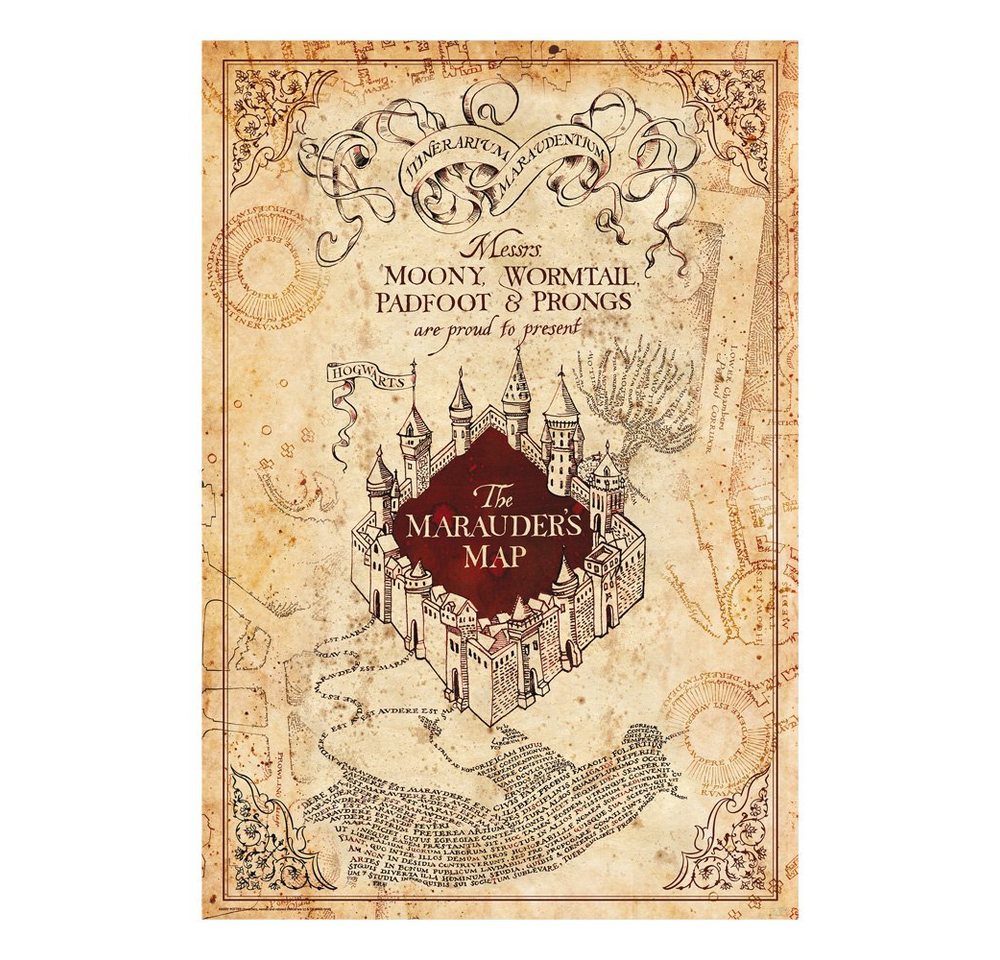 ABYstyle Poster Karte des Rumtreibers - Harry Potter, Karte des Rumtreibers von ABYstyle