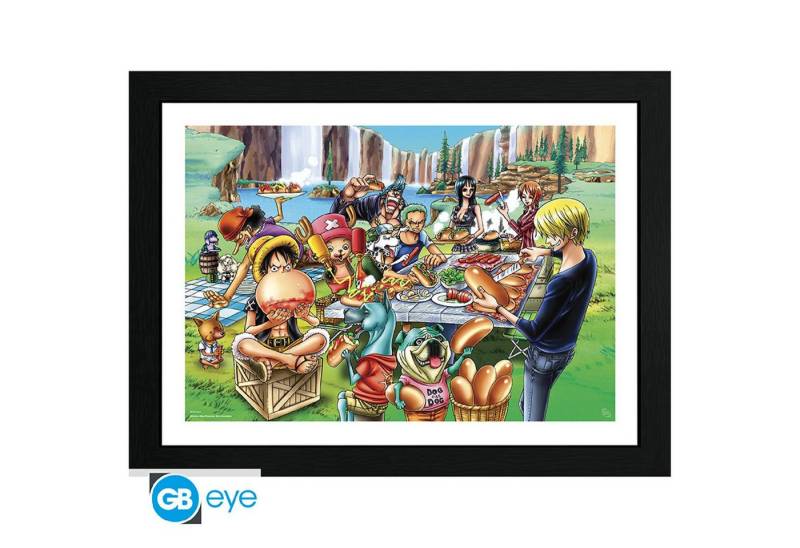 ABYstyle Poster ONE PIECE - Framed print - Hot-Dog Party (300mm) von ABYstyle