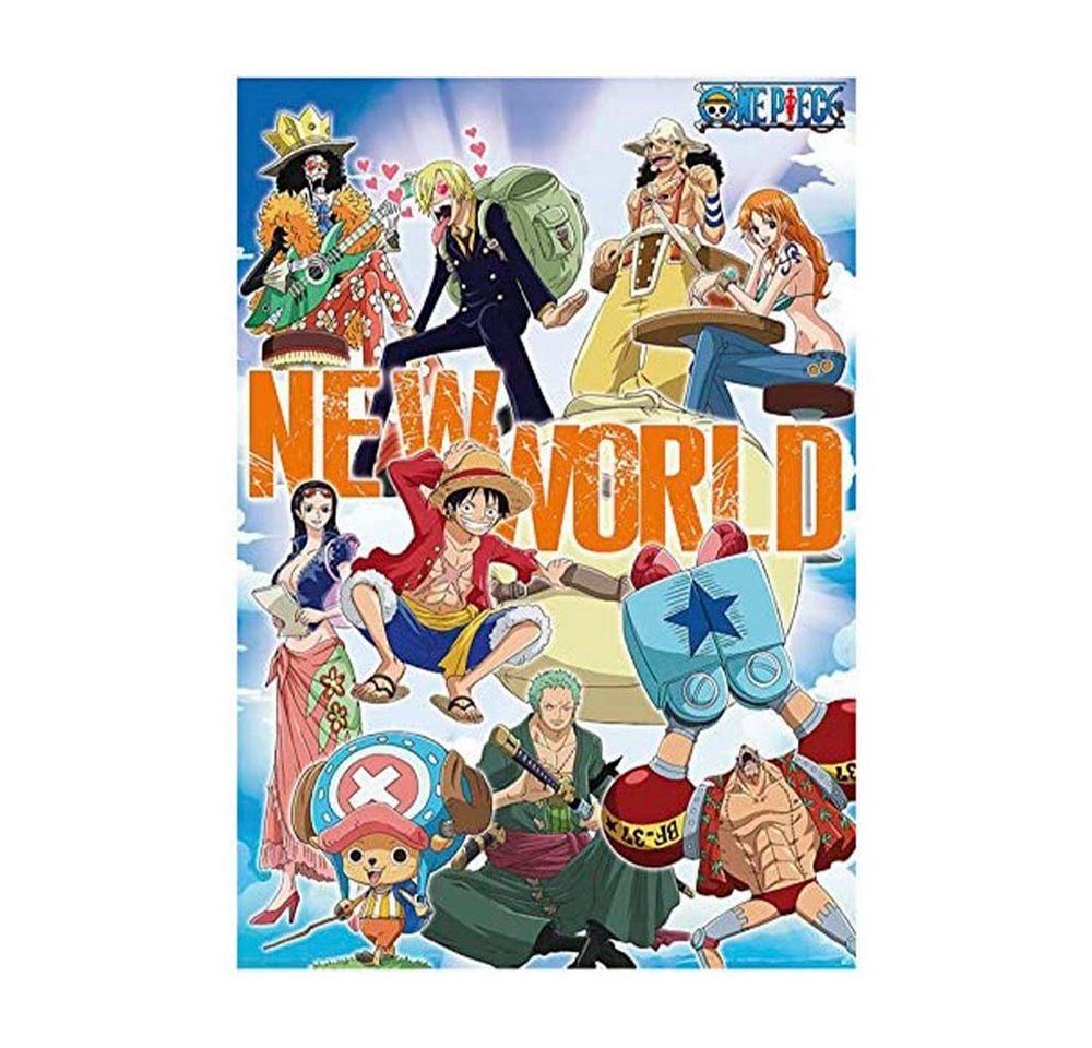 ABYstyle Poster One Piece Poster mit Strohhutbande, New World Team, 98 x 68 cm, Strohhutbande, Poster mit Strohhutbande von ABYstyle