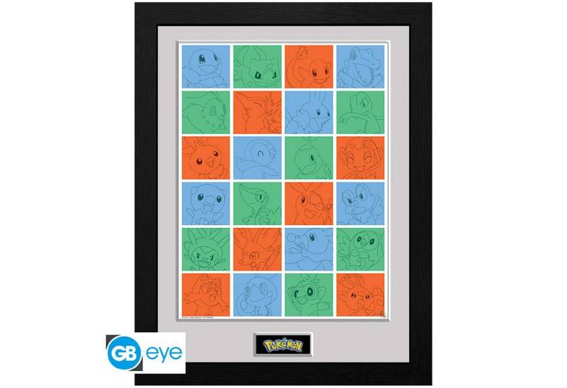 ABYstyle Poster POKEMON - Framed print First Partner Grid ABYstyle Poster POKEMON - Framed print First Partner Grid von ABYstyle