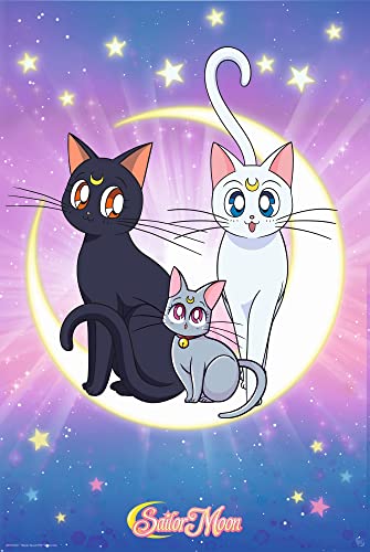 ABYstyle Sailor Moon - Luna, Artemis & Diana - Poster 91x61cm, bunt von ABYSTYLE