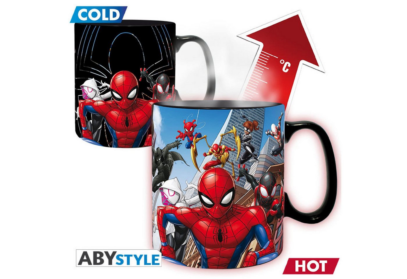 ABYstyle Tasse MARVEL - Tasse Heat Change - 460 ml Spider-Man Multiverse ABYstyle Tasse MARVEL - Tasse Heat Change - 460 ml Spider-Man Multiverse von ABYstyle