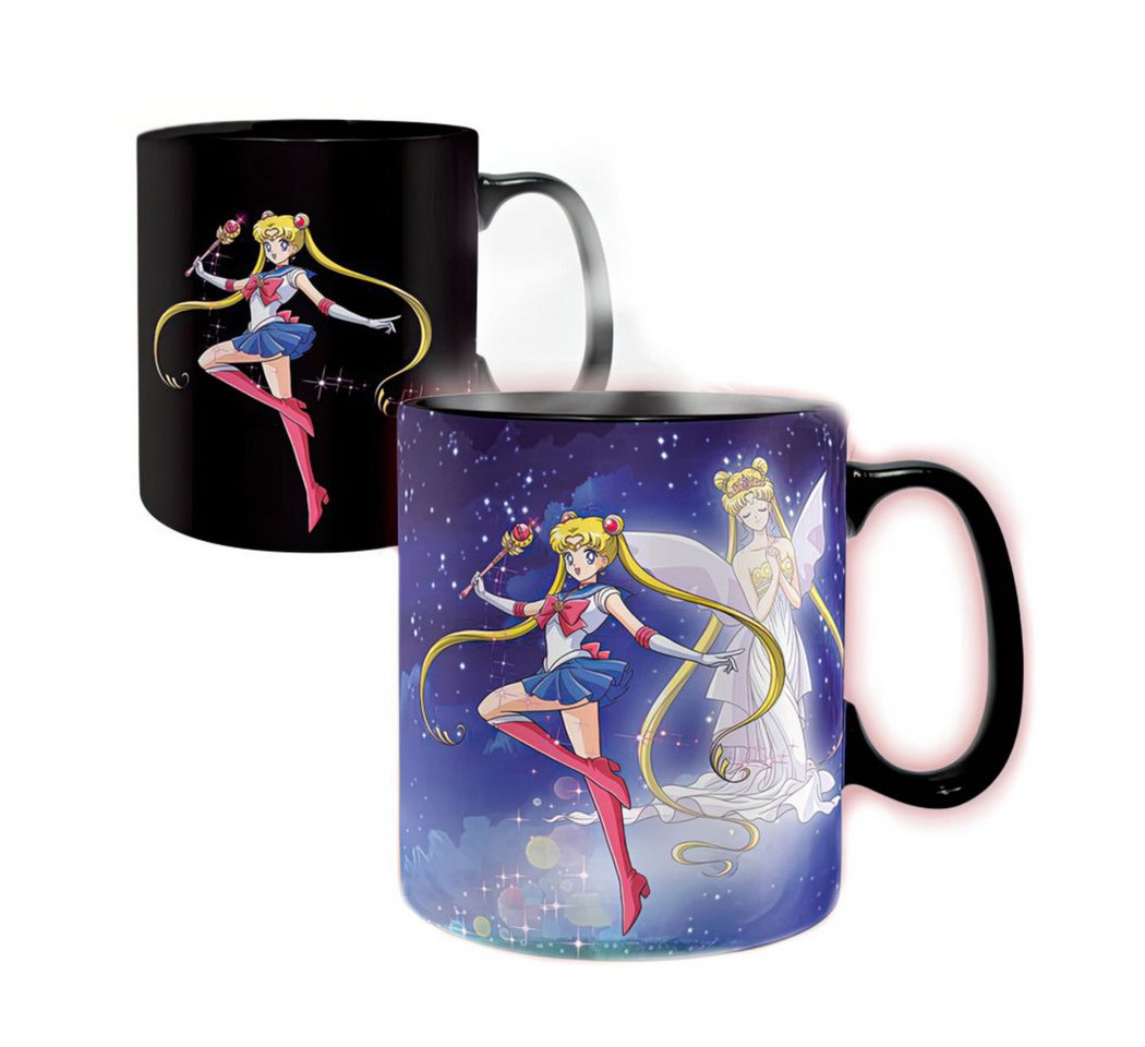 ABYstyle Tasse Sailor Moon Thermo effekt-Tasse Sailor & Chibi, 100% Keramik von ABYstyle