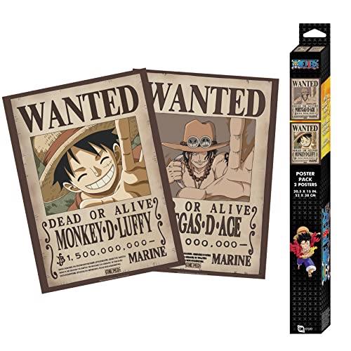 GB Eye ? One Piece Chibi Poster Wanted Luffy & Ace von ABYSTYLE