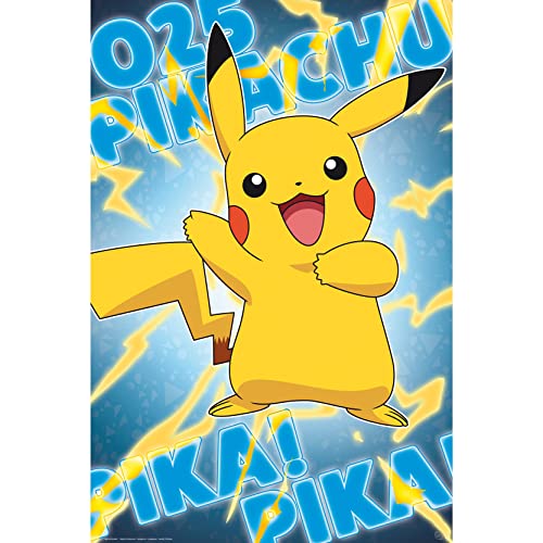 GB Eye Pokemon Poster mit Metalleffekt Pikachu (91,5 x 61 cm) von ABYSTYLE