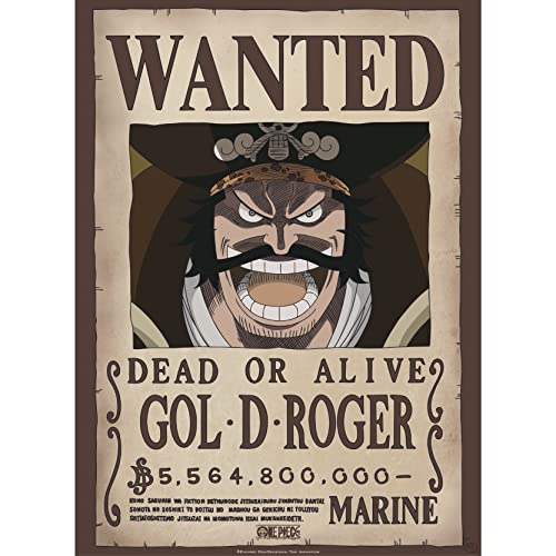 ABYstyle One Piece Wanted Gol D, Roger Poster 38x52cm von ABYSTYLE