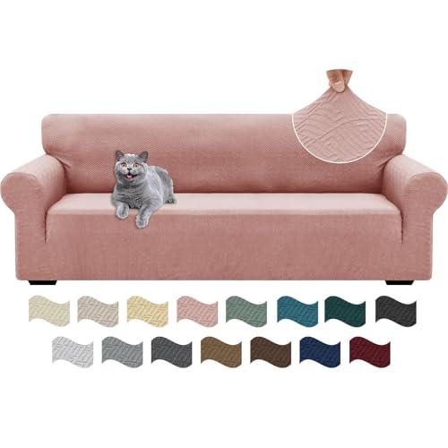 1-Sitzer-Sofabezug mit Armlehnen, Stretch-Sesselbezug, kratzfester Sofabezug for Katzen und Hunde, rutschfeste und fleckenabweisende Sofabezüge, universeller moderner Sofabezug(Rosa Grigio,233-293 CM) 1-Sitzer-Sofabezug mit Armlehnen, Stretch-Sesselbezug, kratzfester Sofabezug for Katzen und Hunde, rutschfeste und fleckenabweisende Sofabezüge, universeller moderner Sofabezug(Rosa Grigio,233-293 CM) von ABZDUNG