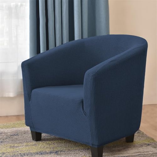 ABZDUNG 1-Sitzer-Sesselbezug, einfarbiger Jacquard-Sesselbezug, elastischer Sesselbezug, Rutschfester Cocktailsesselbezug, for Wohnzimmer, Schlafzimmer, Club(Blu Navy) von ABZDUNG