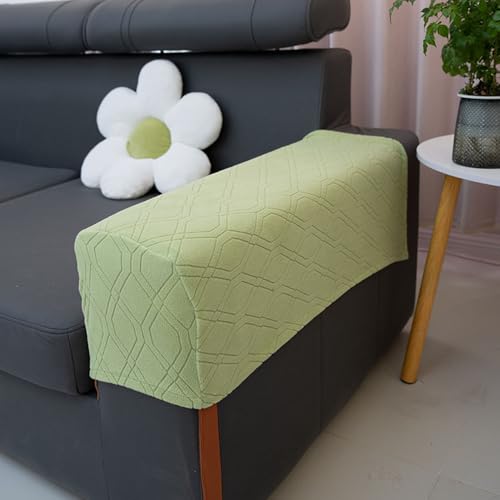 ABZDUNG 2 Stück Lange Armlehnenbezüge, Universal Armlehnenbezug, Sofabezug, Stretch Sofabezug, Sesselbezug mit Armlehnen for Sessel, Sofa, Armlehnen(Verde Chiaro) von ABZDUNG