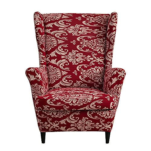 ABZDUNG 2 Stück Stretch Ohrensesselbezug 1 Sitzer Sesselbezug Ohrensesselhusse Sesselbezug Sesselsitzbezug(E2) von ABZDUNG