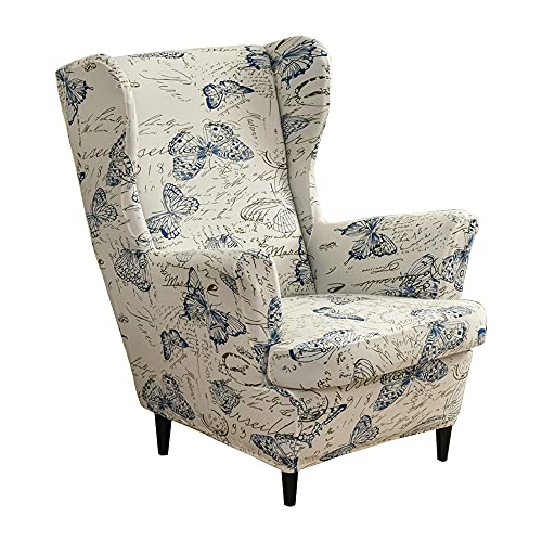 ABZDUNG 2 Stück Stretch Ohrensesselbezug 1 Sitzer Sesselbezug Ohrensesselhusse Sesselbezug Sesselsitzbezug(E4) von ABZDUNG