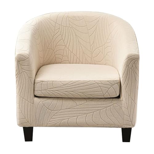 ABZDUNG 2-teilige Stretch-Sesselhussen for Chesterfield-Sessel, 1-Sitzer, Tüll-Stuhlhussen, Matcha-Grün, Cocktail-Sessel-Bezug(Beige) von ABZDUNG